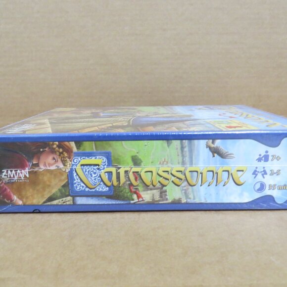 Carcassonne Base Game + The River & The Abbot Mini Expansions Z-Man Games NEW - Picture 3 of 6